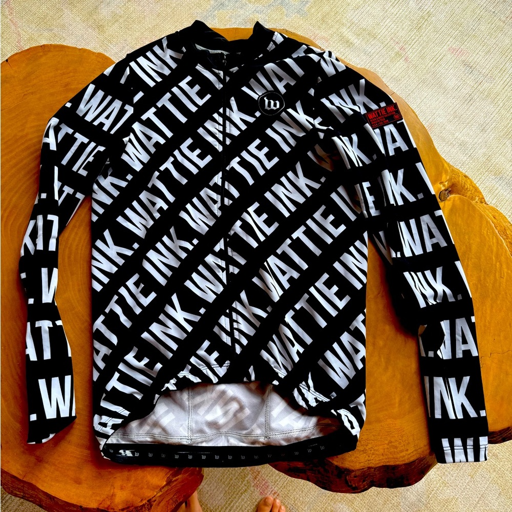 Wattie Ink Black and White Long Sleeve Jersey
